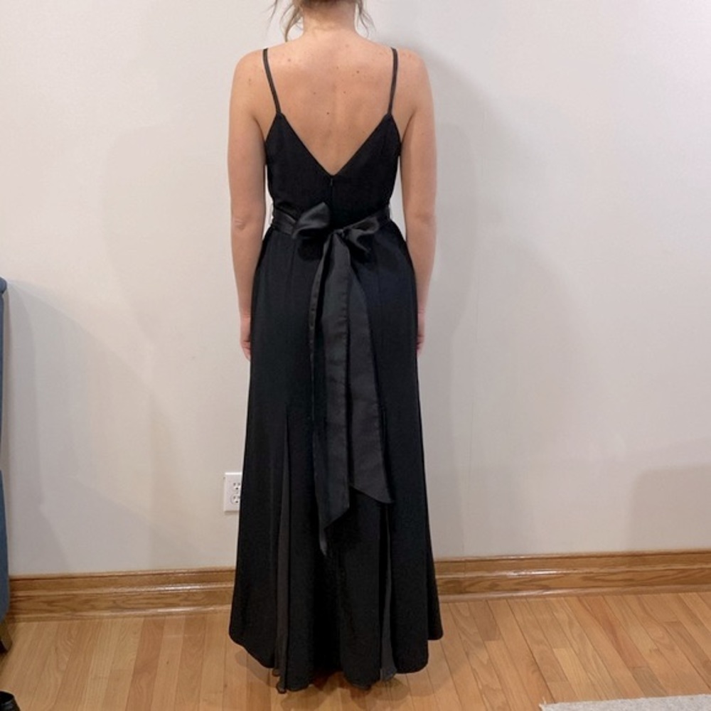 Vera Wang Black Formal Dress with Bow